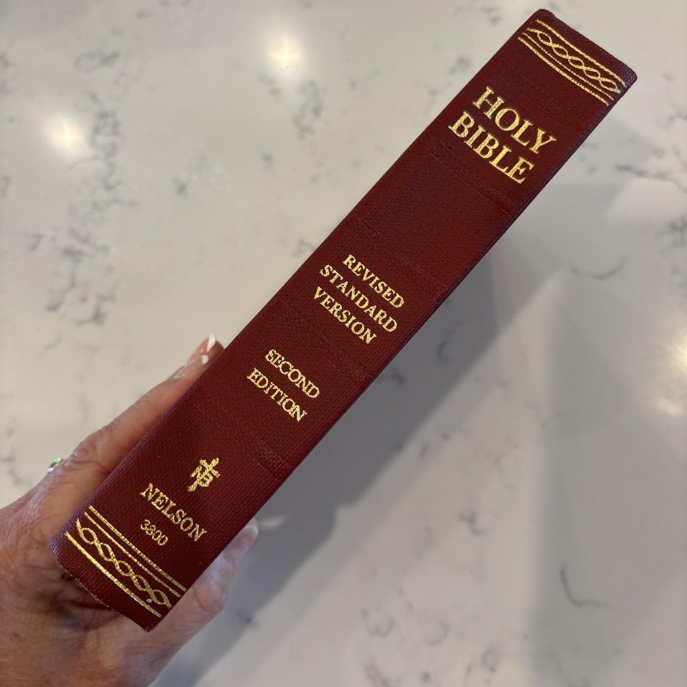 Vintage THE HOLY BIBLE Revised Standard Version Thomas Nelson 3800 Red HC 1971